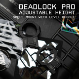 Deadlock Adjustable Height Scope Rings with Anti-Cant Level Bubble | 30 mm Diameter