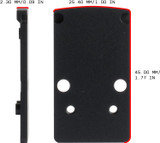 Monstrum Stainless Steel RMR to RMSc Red Dot Adapter Plate Accessories Monstrum