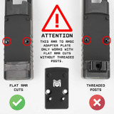 Monstrum Stainless Steel RMR to RMSc Red Dot Adapter Plate Accessories Monstrum