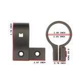 Monstrum Montrum Offset Flashlight Ring Mount 1 inch Diameter | Compatible with M-LOK Flashlight Mounts Monstrum