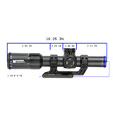 Banshee HD 1-6x24 LPVO Scope with HD Glass Optics Monstrum