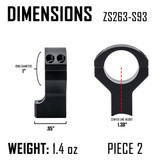 Savage 93/93R17 Scope Rings | 1 Inch Diameter Mounts Monstrum