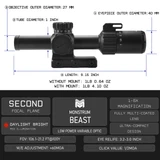 Beast SE Micro 1-6x LPVO Rifle Scope