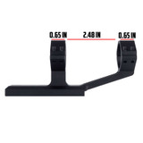 H-Series V2 Hollow Frame Offset Cantilever Picatinny Scope Mount - 1in