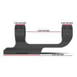 Extended Series Offset Cantilever Picatinny Scope Mount - 1 inch