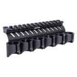 Remington 870 12-Gauge Shotgun Shell Carrier with Picatinny Rail Mount Remington Accessories Monstrum