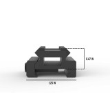 Lockdown Series V3 Lightweight Riser Mount | 5 Slot Mounts Monstrum