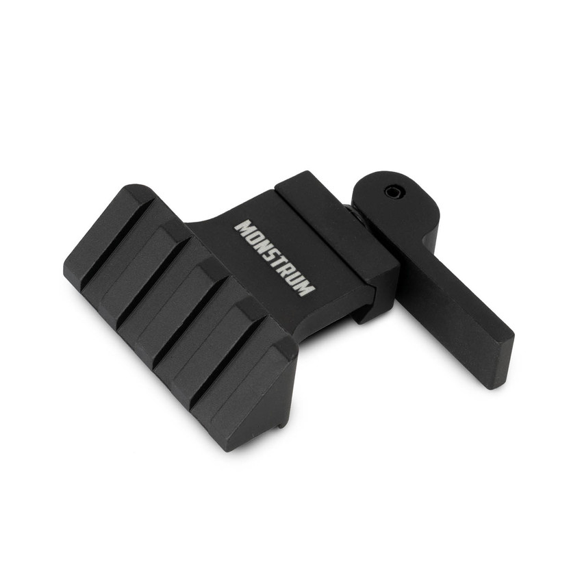 45 Degree Offset 4-Slot Picatinny Rail Mount w/ Quick Release Quad Rails Monstrum 45 Degree Offset 4-Slot Picatinny Rail Mount w/ Quick Release Quad Rails Monstrum