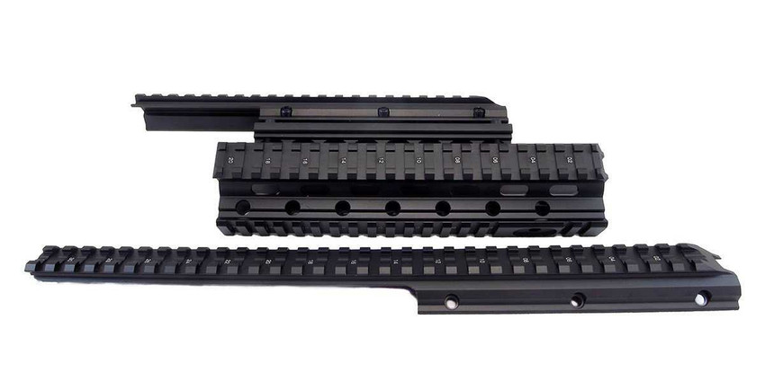 Saiga 12/20 Gauge Shotgun Quad Rail - Black Saiga Monstrum Saiga 12/20 Gauge Shotgun Quad Rail - Black Saiga Monstrum