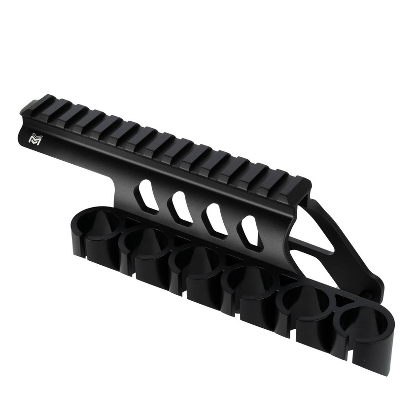 Remington 870 12-Gauge Shotgun Shell Carrier with Picatinny Rail Mount V2 Remington Accessories Monstrum Remington 870 12-Gauge Shotgun Shell Carrier with Picatinny Rail Mount V2 Remington Accessories Monstrum