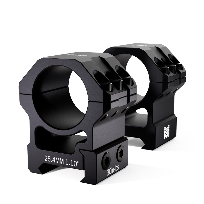 Monstrum Super Duty 1 inch Scope Rings, All Heights, Type-III Hard Anodization