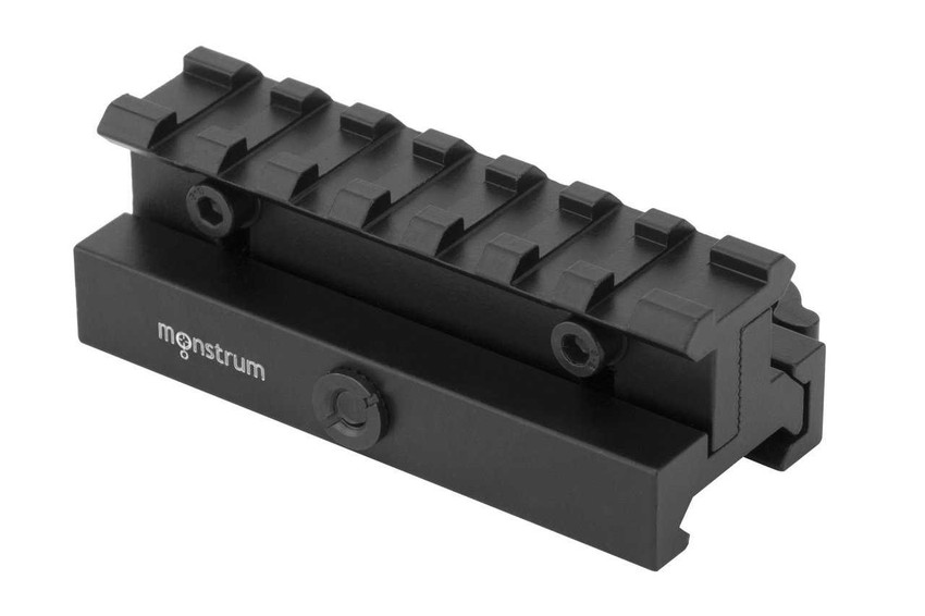 Monstrum Tactical Lockdown Series Adjustable Height Riser Mount with Quick Release | 7 Slot/3.5 inch Monstrum Tactical Lockdown Series Adjustable Height Riser Mount with Quick Release | 7 Slot/3.5 inch
