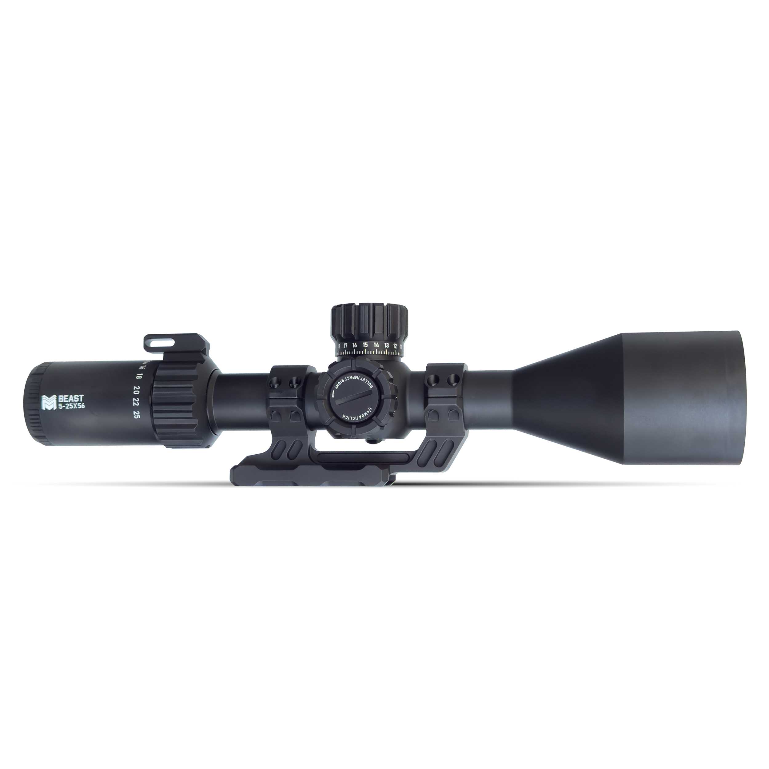 Beast 5-25x56 FFP Scope with Zero Stop & Cantilever Mount