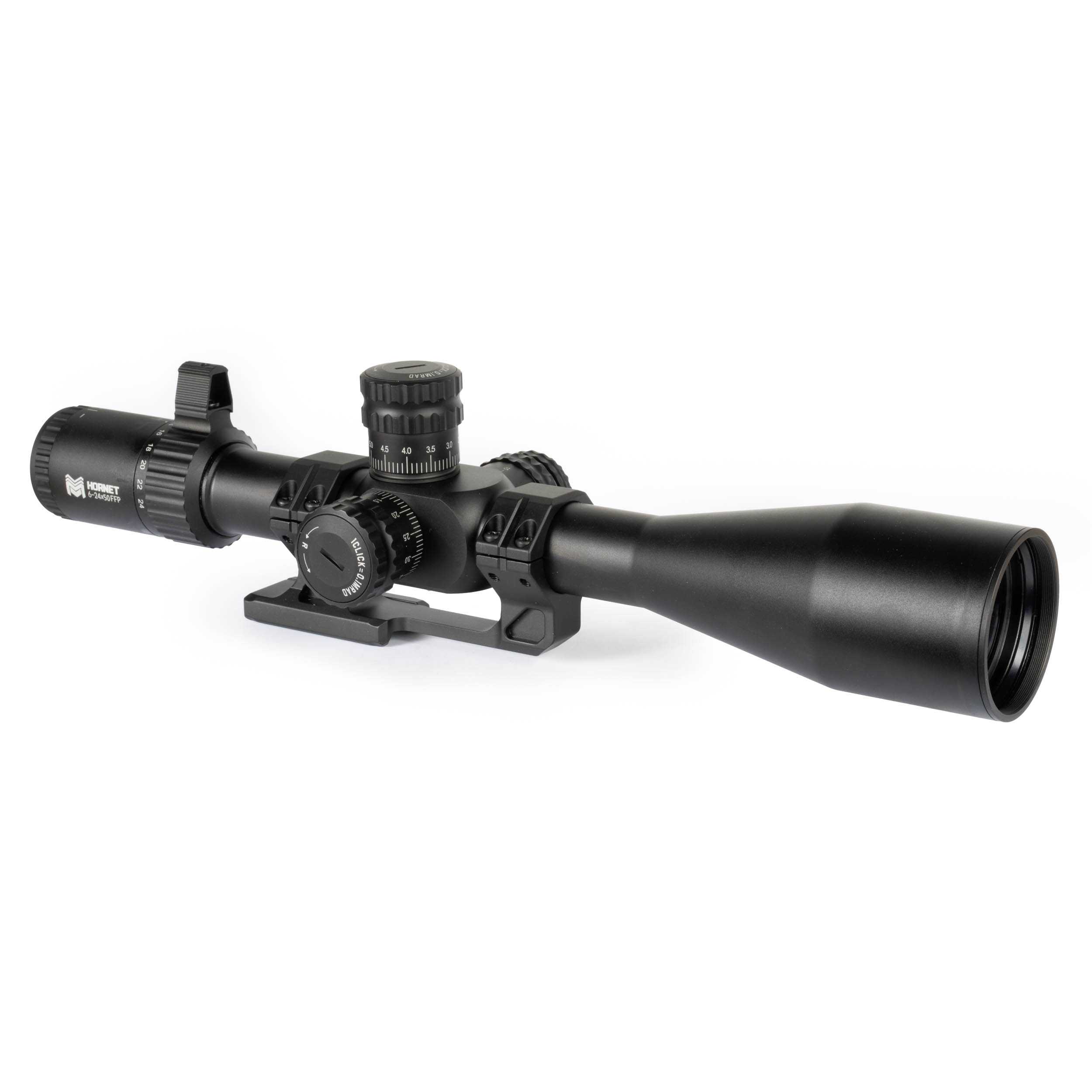Hornet 6-24x50 FFP Rifle Scope with One Piece Scope Mount