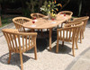 Teak Royal Arm Chairs with Oval Table.