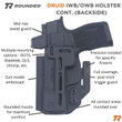 Rounded DRUID IWB / OWB Kydex Holster - Smith & Wesson M&P Shield 3.1" / 4.0"