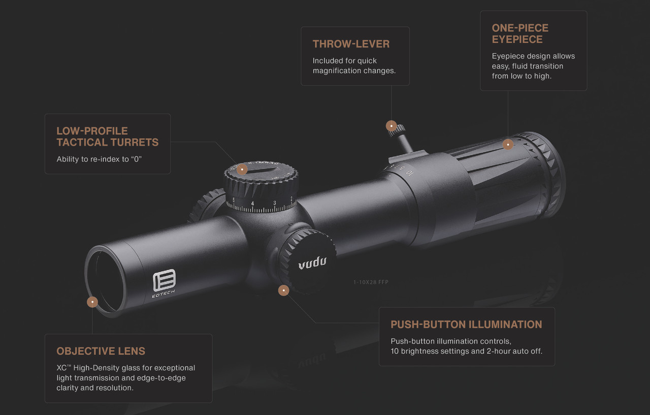 EOTech Vudu Rifle Scope 1-10x 28mm - LE-5 MRAD Reticle