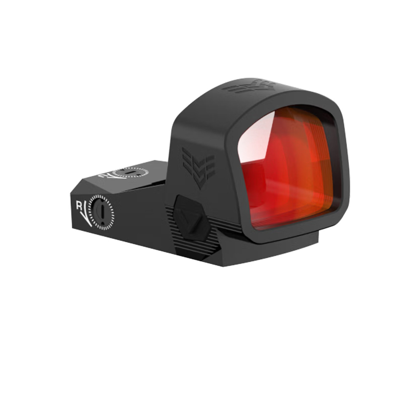 Swampfox Justice II red dot sight pistol optic angled right front