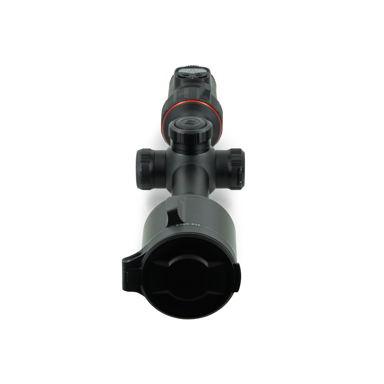 Nocpix ACE H50R LRF Thermal Rifle Scope Front view cap on