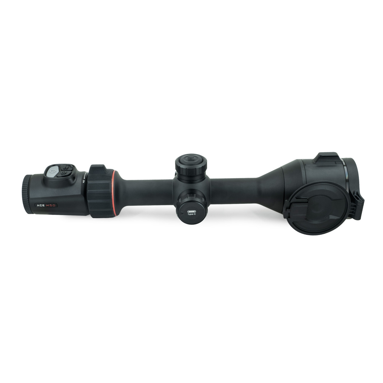 Nocpix ACE H50 Thermal Rifle Scope Rear Right side view cap off