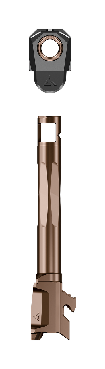 Radian Afterburner Ramjet for Glock 48 Bronze side and front view