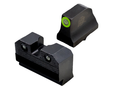 XS Sights R3D 2.0 Suppressor Height Tritium Night Sights for Glock - Green Front XS Sights R3D 2.0 Suppressor Height Tritium Night Sights for Glock - Green Front