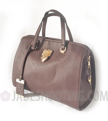 Bulldog Satchel Style Concealed Carry Purse with Holster  - Chocolate Brown Bulldog Satchel Style Concealed Carry Purse with Holster  - Chocolate Brown