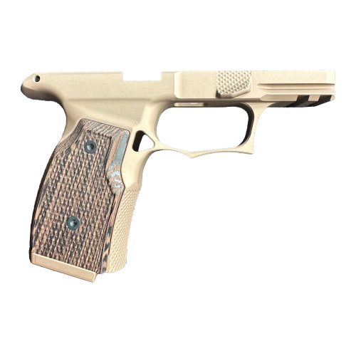 Sharps 365 Improved Grip Module G2 for Sig P365X / P365XL - Flat Dark Earth with Wenge Wood Grips