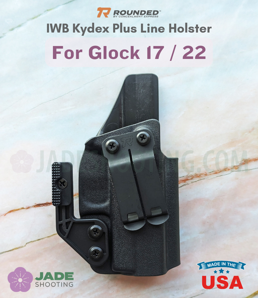 Rounded Plus Line IWB Kydex Holster for For Glock 17 /G22 / 31 (Gen 1-5)