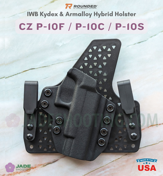 Rounded Tuckable IWB Kydex / Armalloy Wide Hybrid Holster - CZ P-10F / P-10C / P-10S