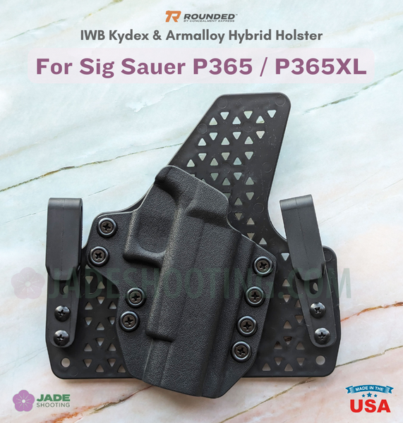 Rounded Tuckable IWB Kydex / Armalloy Wide Hybrid Holster - Sig Sauer P365 / P365XL