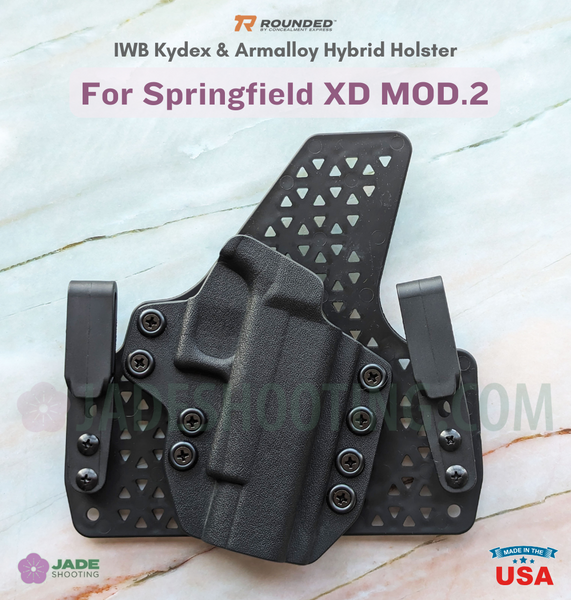 Rounded Tuckable IWB Kydex / Armalloy Wide Hybrid Holster - Springfield XD / XD MOD.2 / XDM