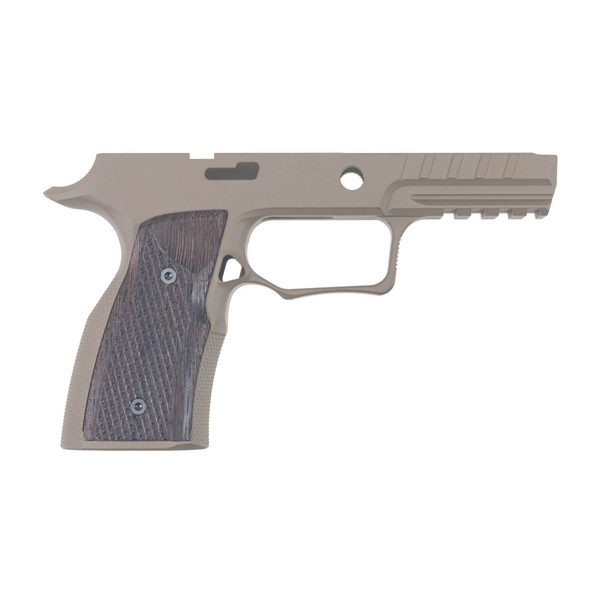 Sharps 320 Improved Grip Module for Sig P320 - Flat Dark Earth with Wenge Wood Grips