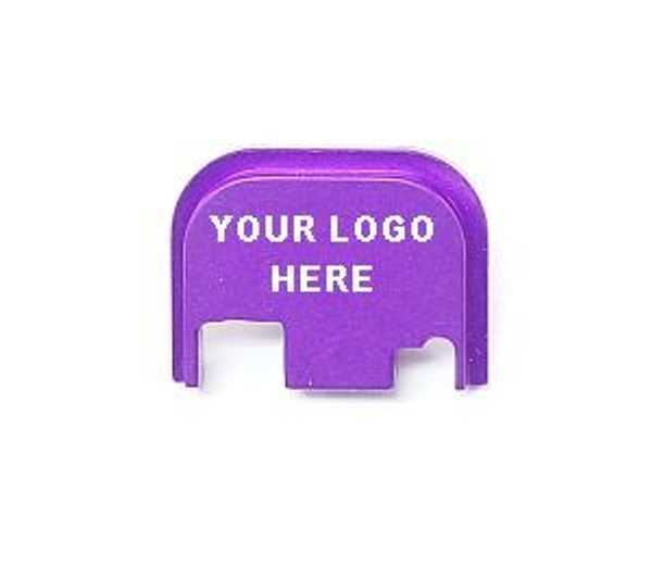 Purple Custom Graphic Rear Slide Cover Plate for Glocks