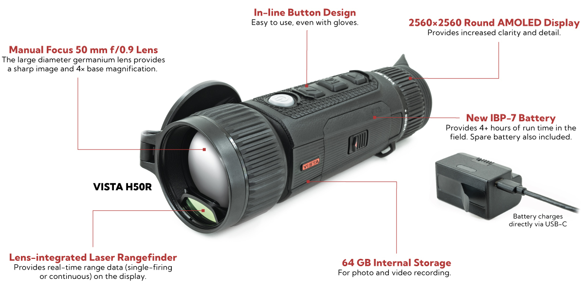 features Nocpix Vista H50R Thermal Monocular