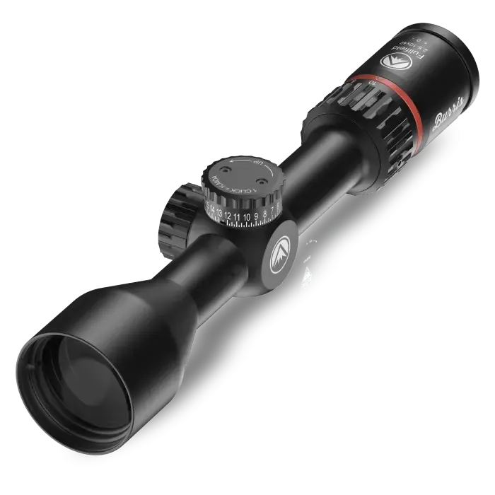 Left Facing Front Downward Angle Burris Fullfield 2.5-10x42mm Riflescope