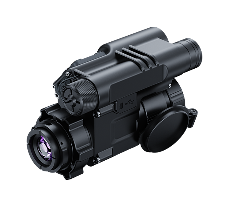 rear top right view Pard FT34 thermal clip on scope with LRF