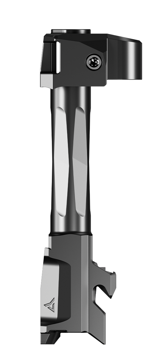 side view assembled Radian Afterburner Ramjet for Glock 43x Black