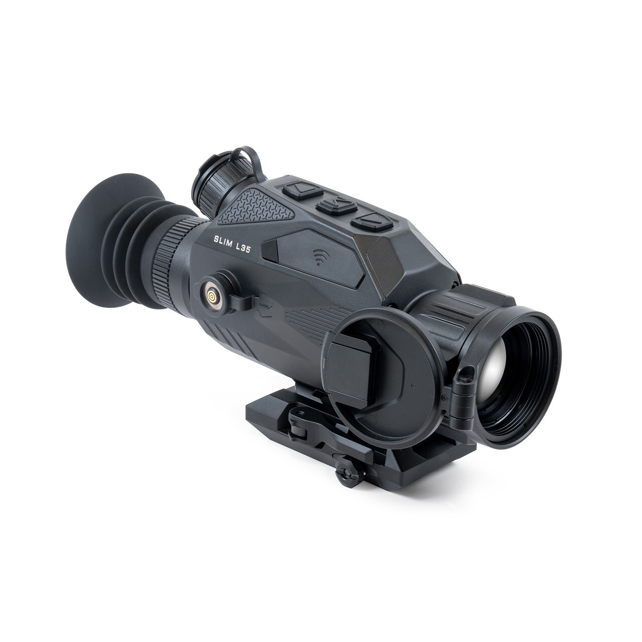Top right side view Nocpix Slim L35 Thermal Rifle Scope
