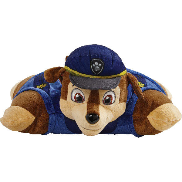 Chase Pillow Pet unfolded into a soft plush pillow.