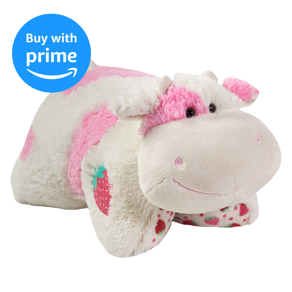 Click here to shop the Sweet Scented Strawberry Cow Pillow Pet. This Pillow Pet is available to Buy with Prime. Click here to shop the Sweet Scented Strawberry Cow Pillow Pet. This Pillow Pet is available to Buy with Prime.