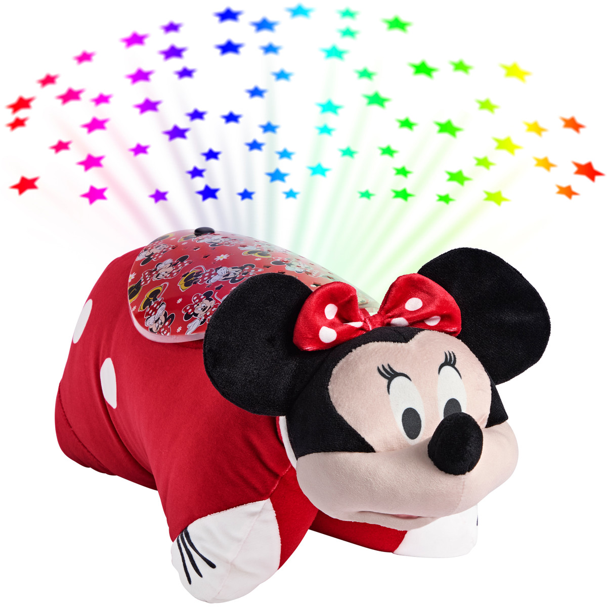 Minnie Mouse Sleeptime Lite Glow Image showing rainbow stars projecting out of the sleeptime Lite