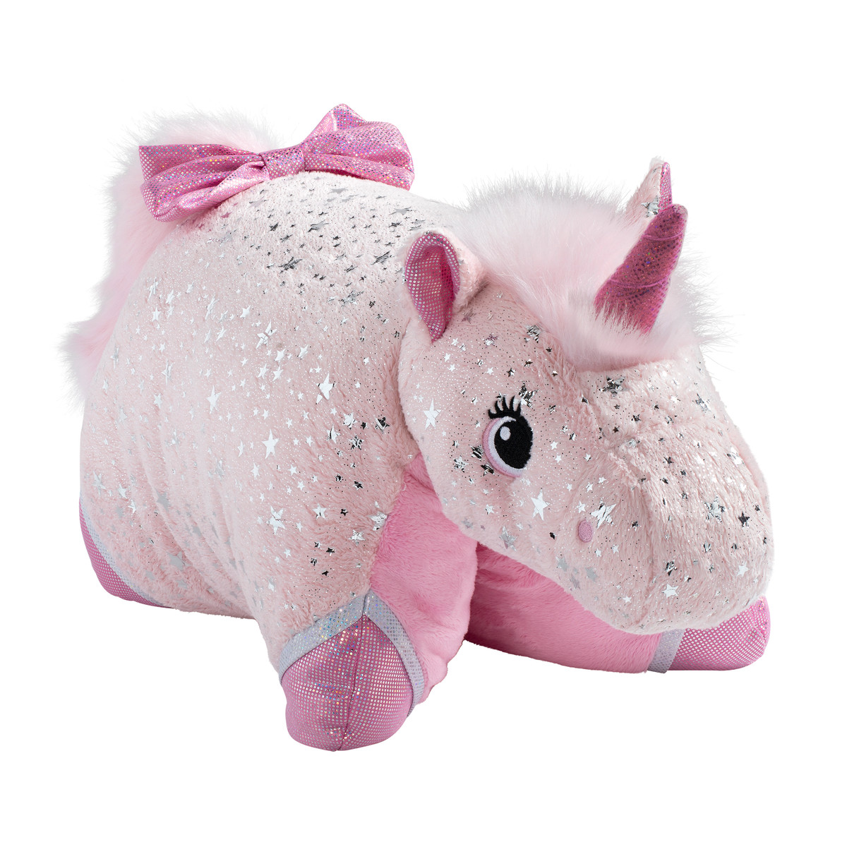 Click here to shop the Sparkly Pink Unicorn Pillow Pet