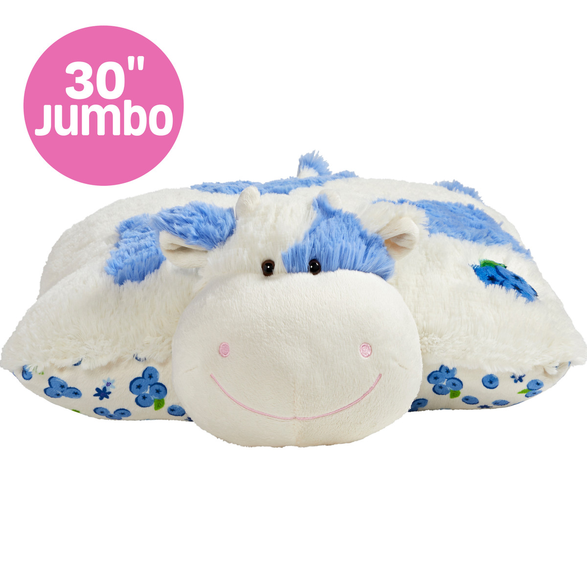 Click here to shop for the Jumbo 30" Sweet Scented Blueberry Cow Pillow Pet Click here to shop for the Jumbo 30" Sweet Scented Blueberry Cow Pillow Pet