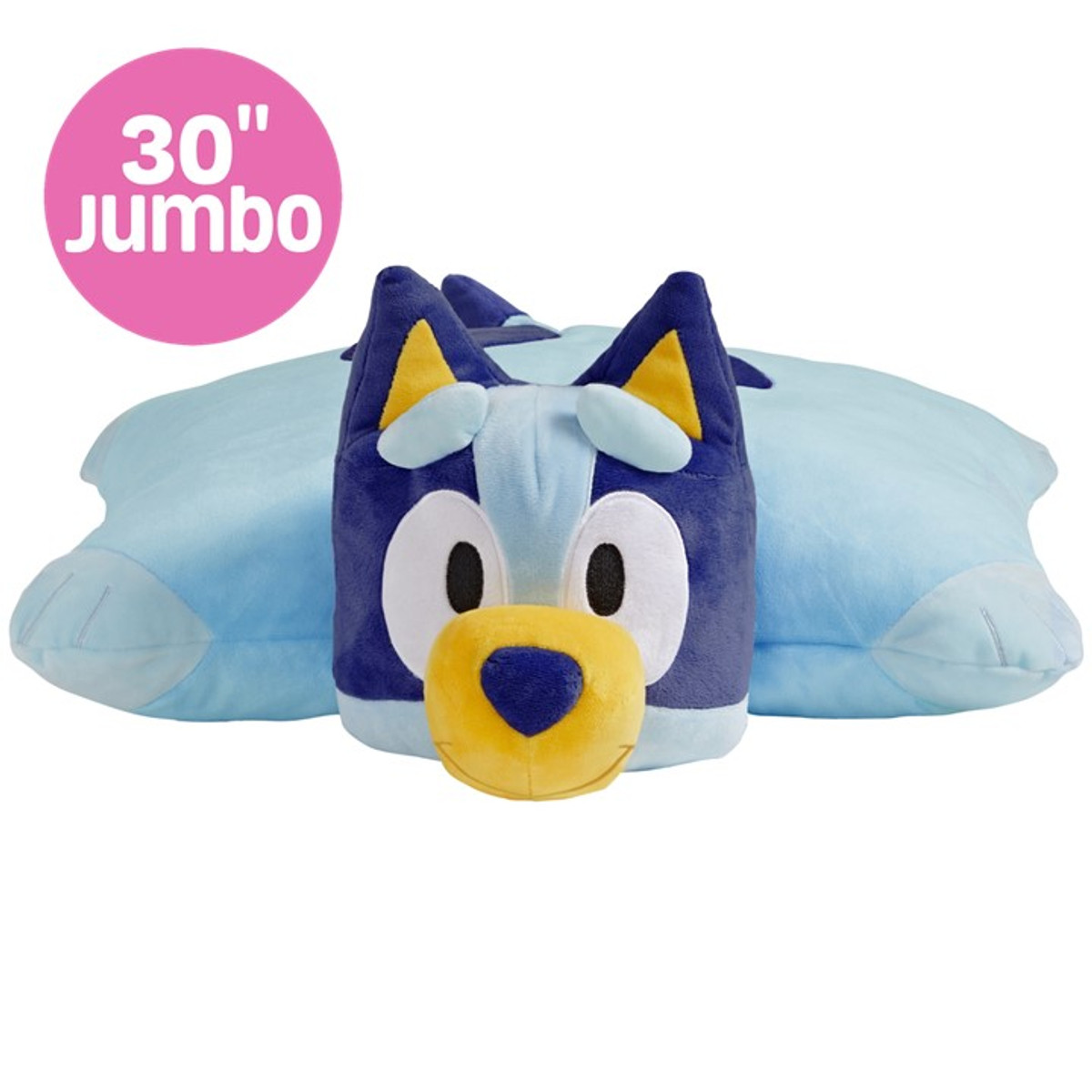 Click here to shop the Jumbo 30in Bluey Pillow Pet Click here to shop the Jumbo 30in Bluey Pillow Pet