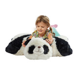 Jumbo 30" Comfy Panda Pillow Pet Lifestyle Image