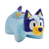 Bluey Sleeptime Lite in plush character form, featuring Bluey's blue fur and a built-in light projector.
