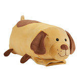 Buddy on the Go Buddy Puppy featuring soft golden plush, brown floppy ears, a brown nose, and a sweet face.