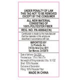 Spider-Man Pillow Pet Law Label