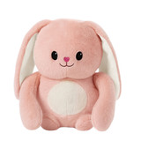 Cute pink Rosie the Bunny Boomeez front view with arms out by the sides
